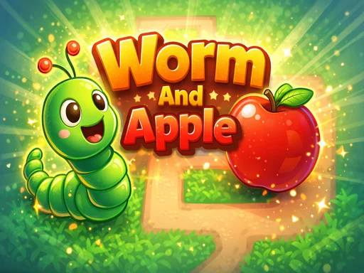 Worm And Apple - 3191