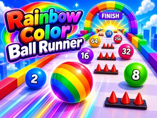 Rainbow Color Ball Runner - 3191