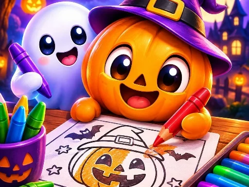 Easy Halloween Coloring Quest - 3191